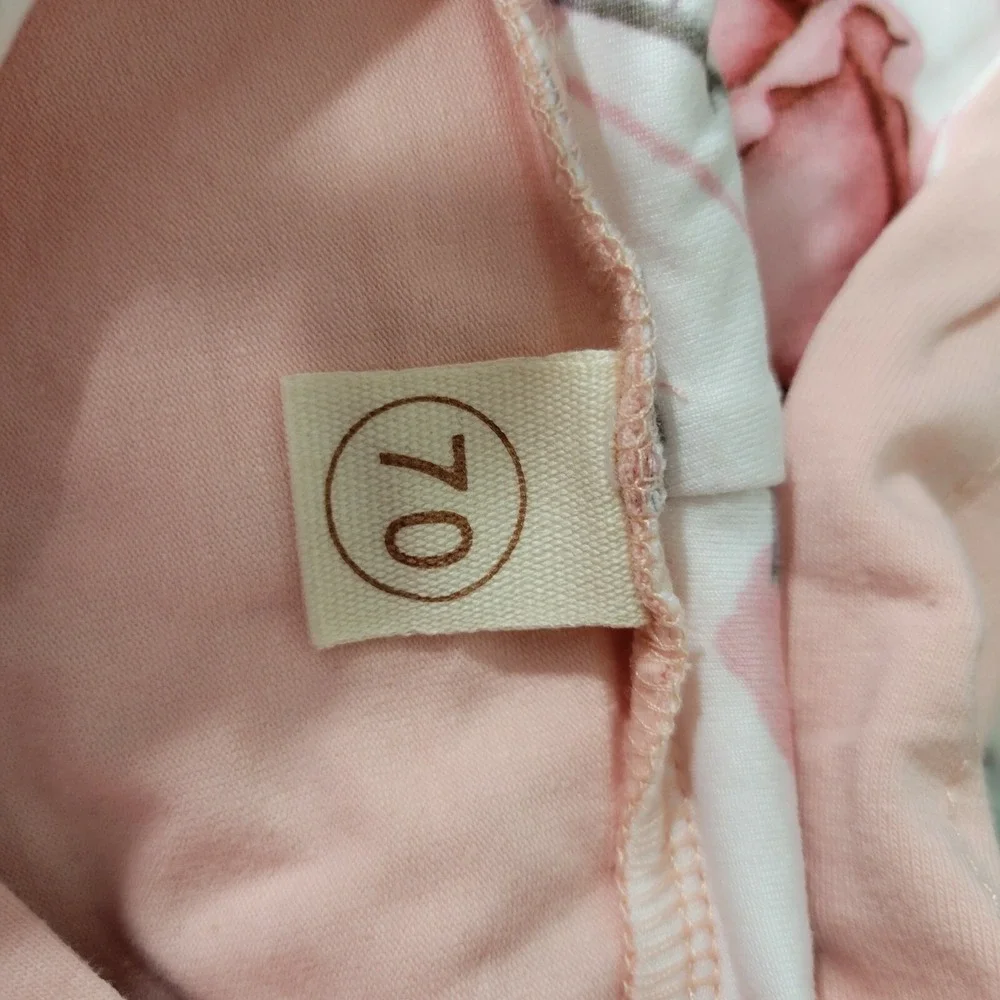 Hello Floral Hoodie and Pants Set Infant 3-6 months Pink Rose Print 2PC